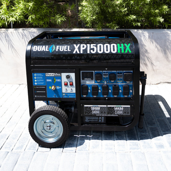 DuroMax XP15000HX 15,000 Watt Electric Start Dual Fuel Portable Generator Generators DuroMax   