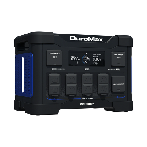 DuroMax XP2000PX 2000 Watt 1843 Wh LiFePO4 Portable Battery Backup Power Station Portable Power Stations DuroMax   