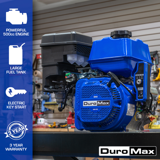 DuroMax XP20HPE 500cc 1-Inch Shaft Recoil/Electric Start Gasoline Engine Engines DuroMax   