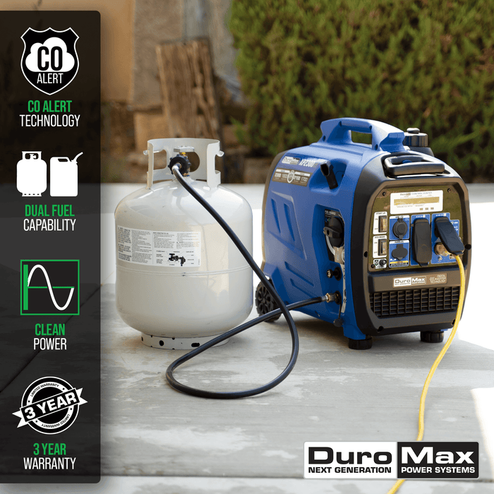 DuroMax XP2300iH 2,300 Watt Portable Dual Fuel Inverter Generator w/ CO Alert Generators DuroMax   