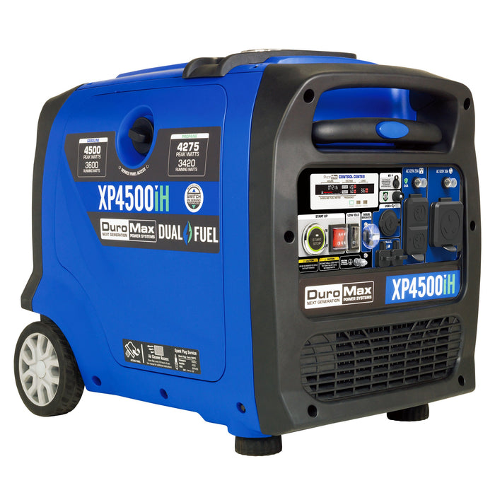 DuroMax XP4500iH 4,500 Watt Portable Dual Fuel Inverter Generator w/ CO Alert Generators DuroMax   