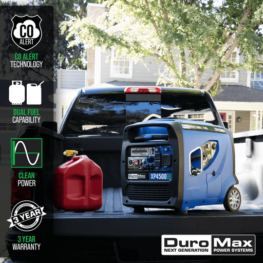 DuroMax XP4500iH 4,500 Watt Portable Dual Fuel Inverter Generator w/ CO Alert Generators DuroMax   