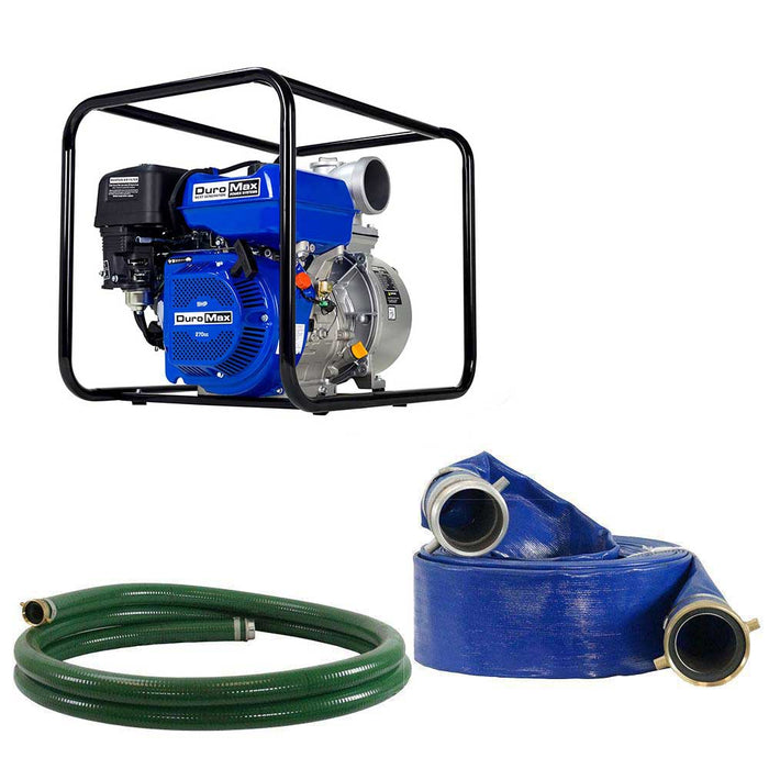 DuroMax XP904WP-LHK 270cc 427 CFM 4" Gas Engine Water Pump Kit Water Pumps DuroMax   