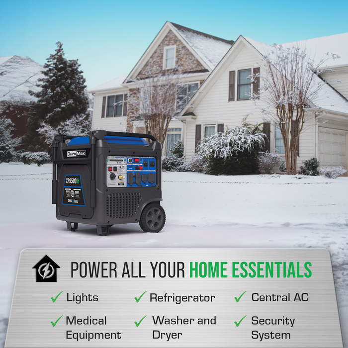 DuroMax XP9500iH 9,500 Watt Portable Dual Fuel Inverter Generator w/ CO Alert Generators DuroMax   