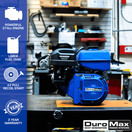 DuroMax XP9HP 274cc 25mm Shaft Recoil Start Gasoline Engine Engines DuroMax   