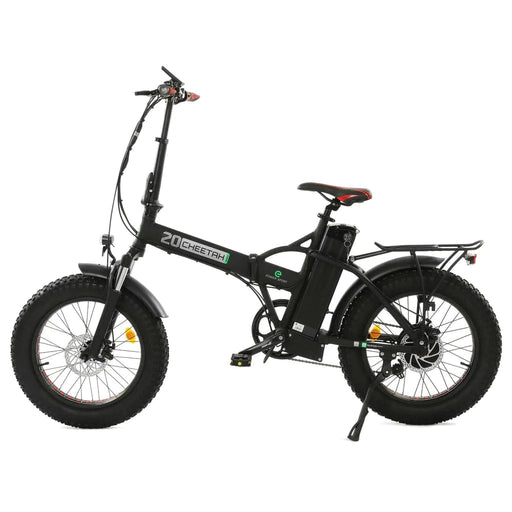 Ecotric 48V Fat Tire Portable and Folding Electric Bike with color LCD display Electric Bikes Ecotric Black  