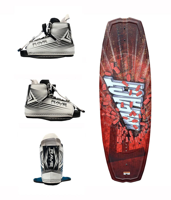 JR. IMPACT WAKEBOARD WITH BINDINGS PACKAGE - RED BRICK Wakeboards Rave Sports   