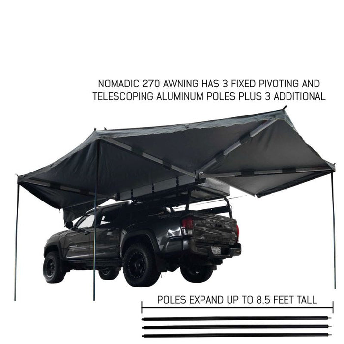 Overland Vehicle Systems HD Nomadic 270 Awning - Dark Gray 270 Awning Overland Vehicle Systems   