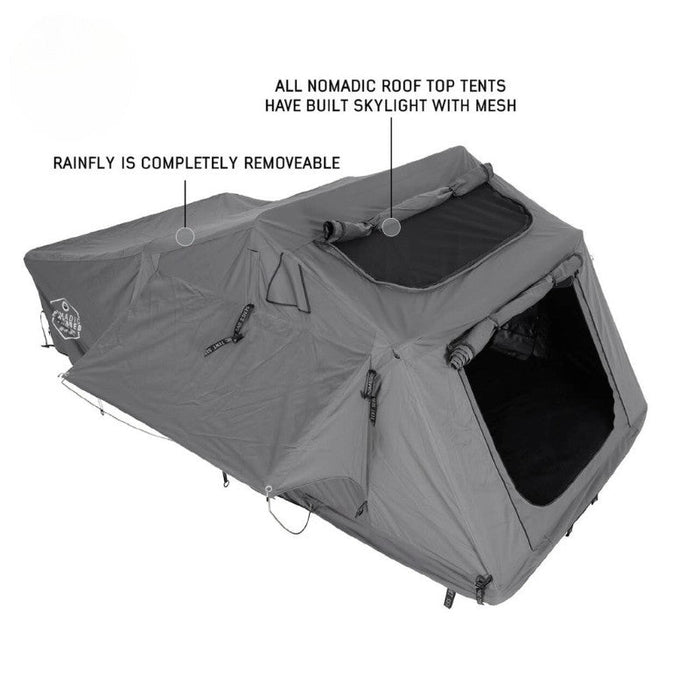 Overland Vehicle Systems HD Nomadic 3 Extended Roof Top Tent For 3 People Soft Shell Roof Top Tent Overland Vehicle Systems   