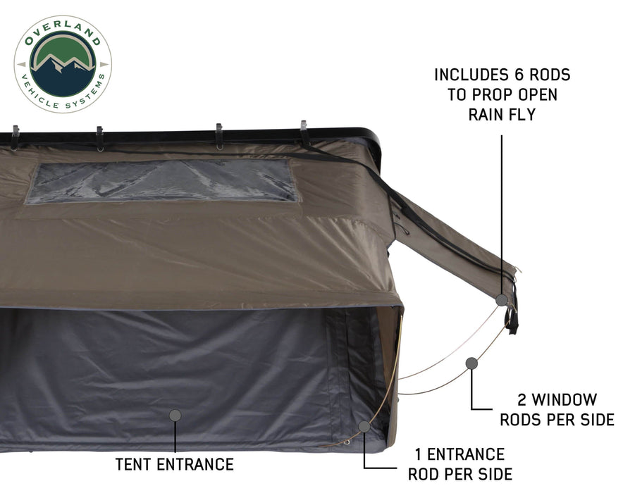 Overland Vehicle Systems HD Bushveld II Hard Shell Roof Top Tent For 2 People Hard Shell Roof Top Tents Overland Vehicle Systems   