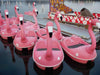 Adventure Glass Pink Flamingo Classic 4 Person Pedal Boat Pedal Boats Adventure Glass   