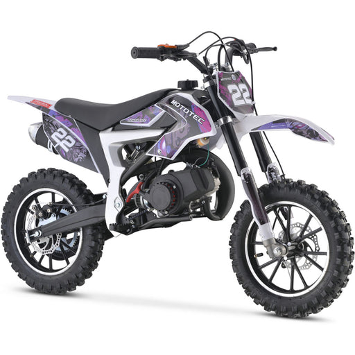 MotoTec Demon 50cc 2-Stroke Kids Gas Dirt Bike Gas Dirt Bikes MotoTec Purple No Signature Free $100 Coverage