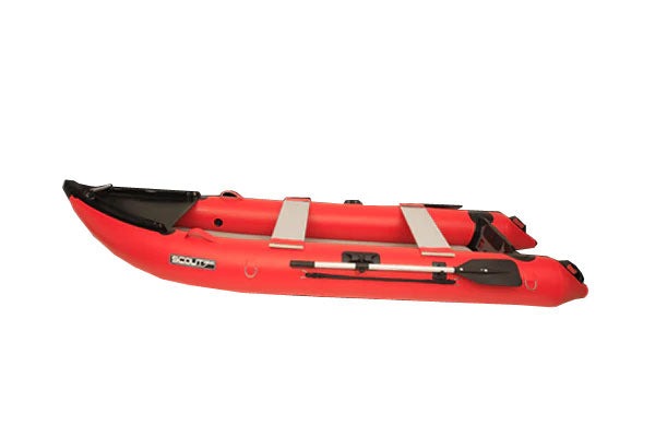 Scout 365 Hybrid 12’ Inflatable Kayak/Boat Boat Scout Inflatables Orange Without Bravo 12V Electric Pump Without Stabilizer Bar