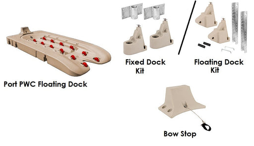 Connect-A-Port Jet Ski/PWC Dock Complete Kit (XL5) Jet Ski Dock Connect-A-Dock Tan  