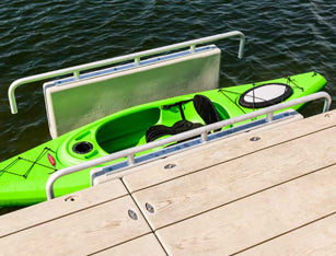 Connect-A-Dock YAKport® Kayak Launch Kayak Dock Connect-A-Dock Tan Long Grab Bar Pair Fixed Dock Kit